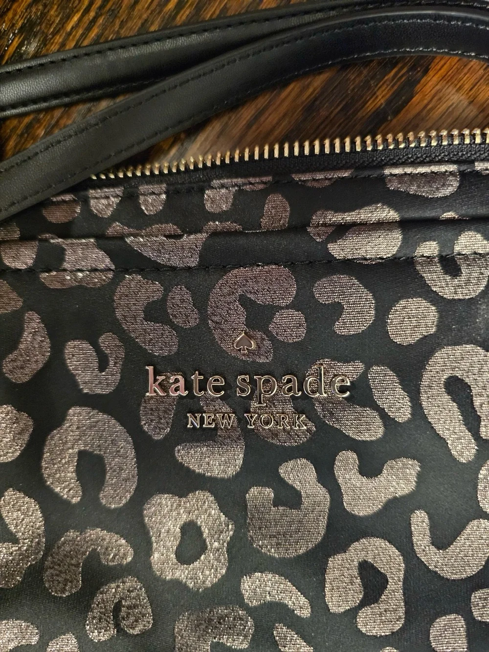 Kate Spade New York Metallic Leopard Large Tote Bag NWOT